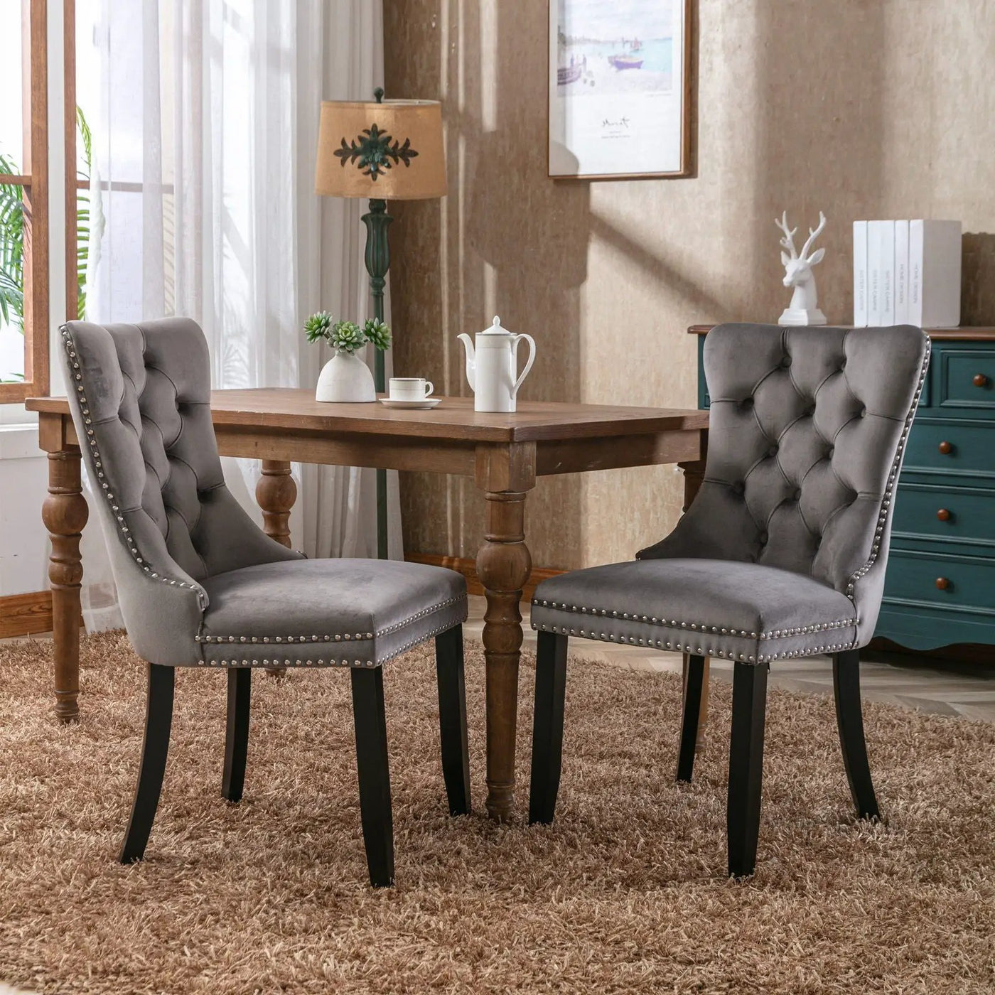 Nikki - High-End Tufted Dining Chair (Set of 2) by HouseOfZazla