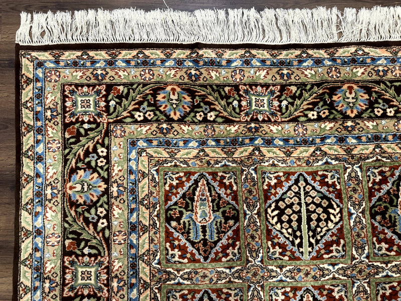 Sino Persian Rug 8x10, Panel Design, Brown, Multicolor, Wool, Cedar Trees by Jewel Rugs