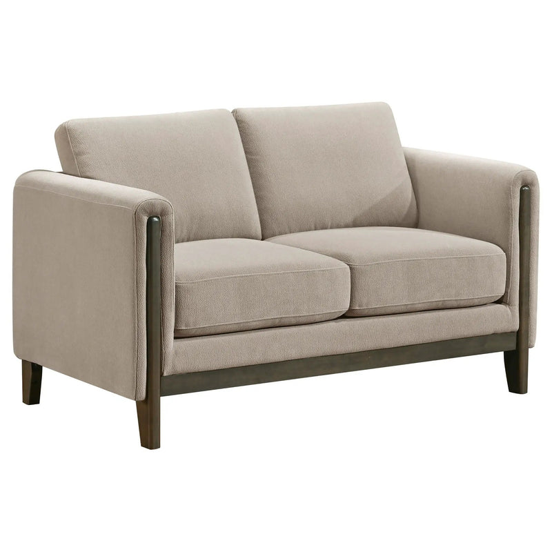 Islington 2-piece Upholstered Panel Arm Sofa Set Taupe by Unique Piece Furniture
