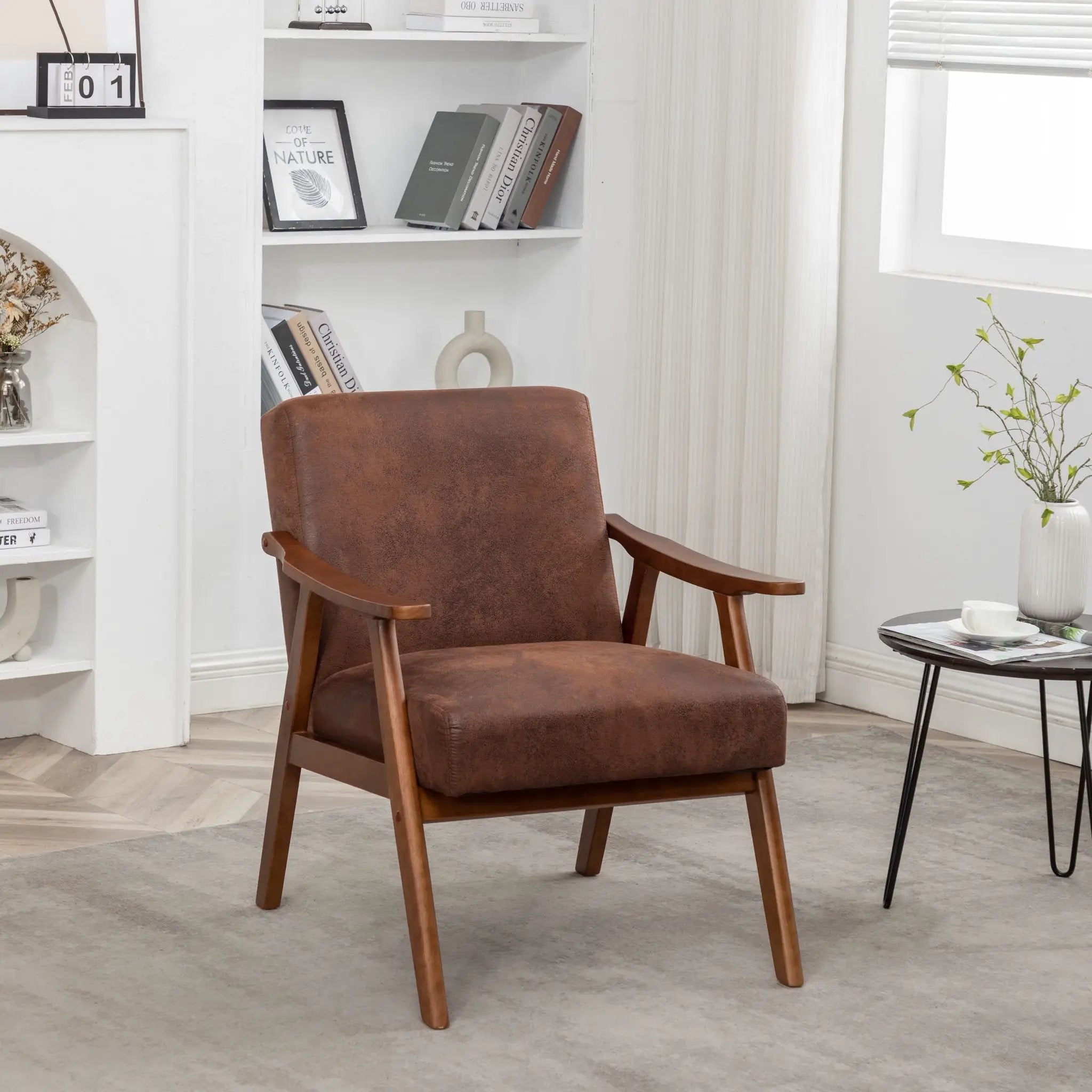 Accent Chair, Classic Mid Century Modern For Extra Seating by Unique Piece Furniture