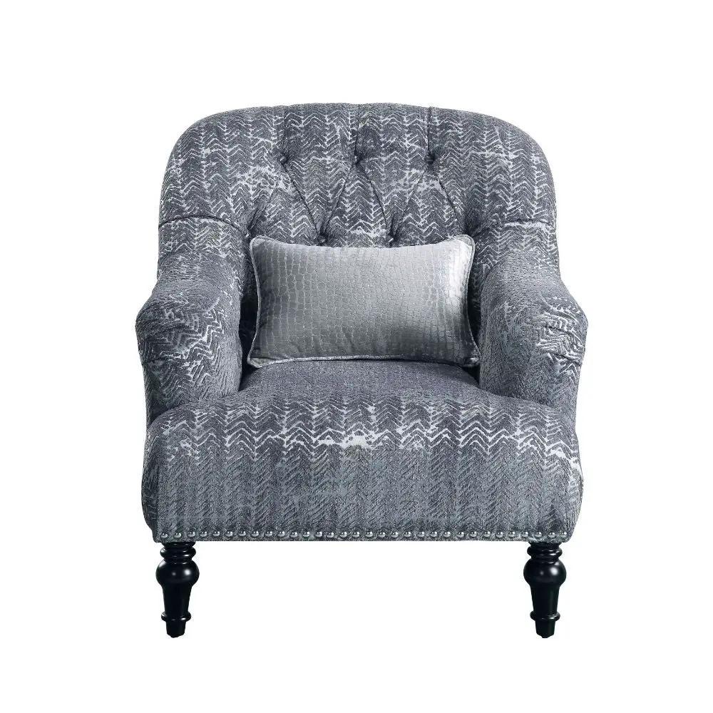 Gaura - Chair With Pillow - Dark Gray Velvet by Unique Piece Furniture