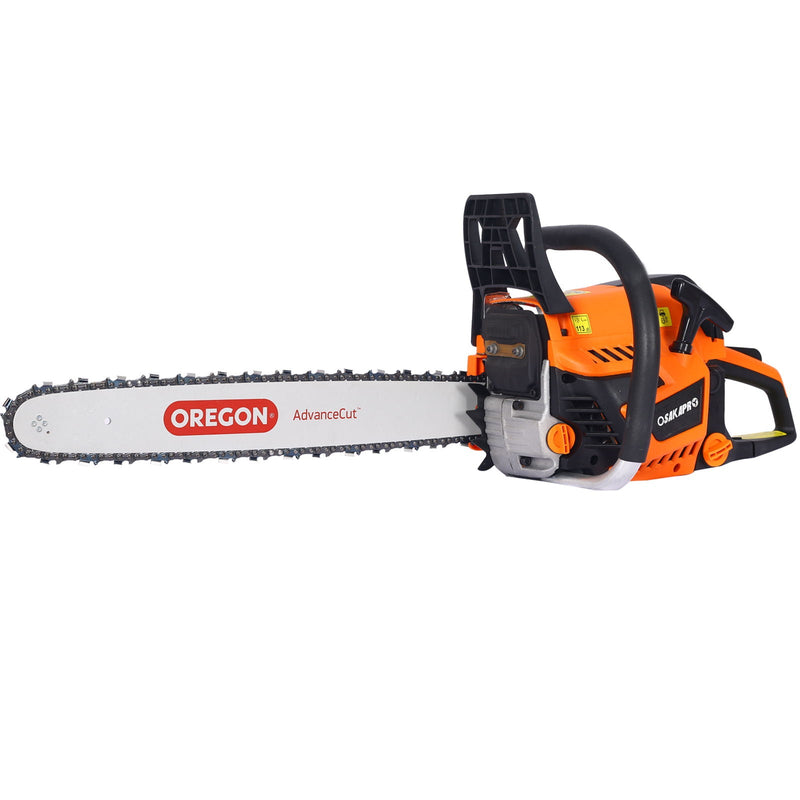 Gasoline Chainsaw 20" 52Cc For Tree And Wood Cutting - Orange by HouseOfZazla