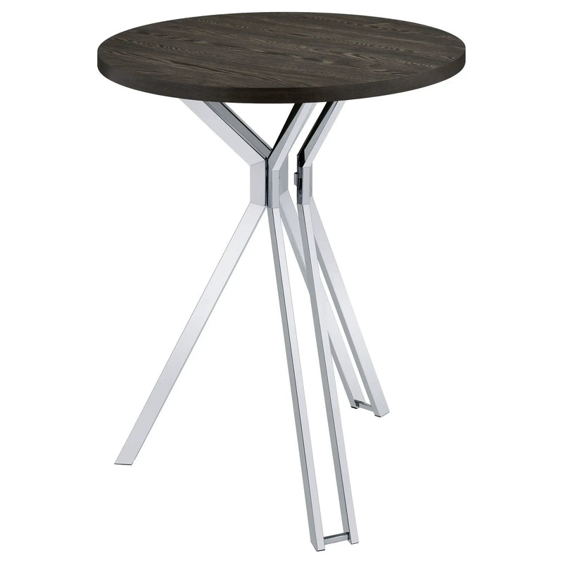Edgerton - Round Height Bistro Bar Table - Dark Oak