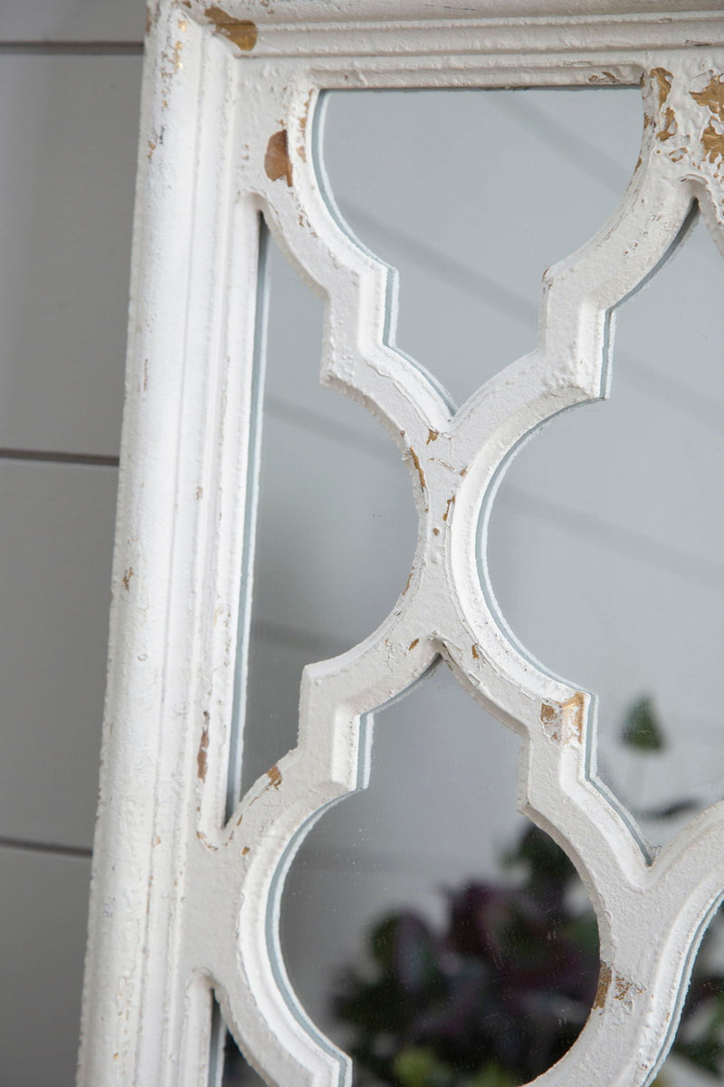 Distressed Floor Mirror with Full Body View - White, photo 10 of 11