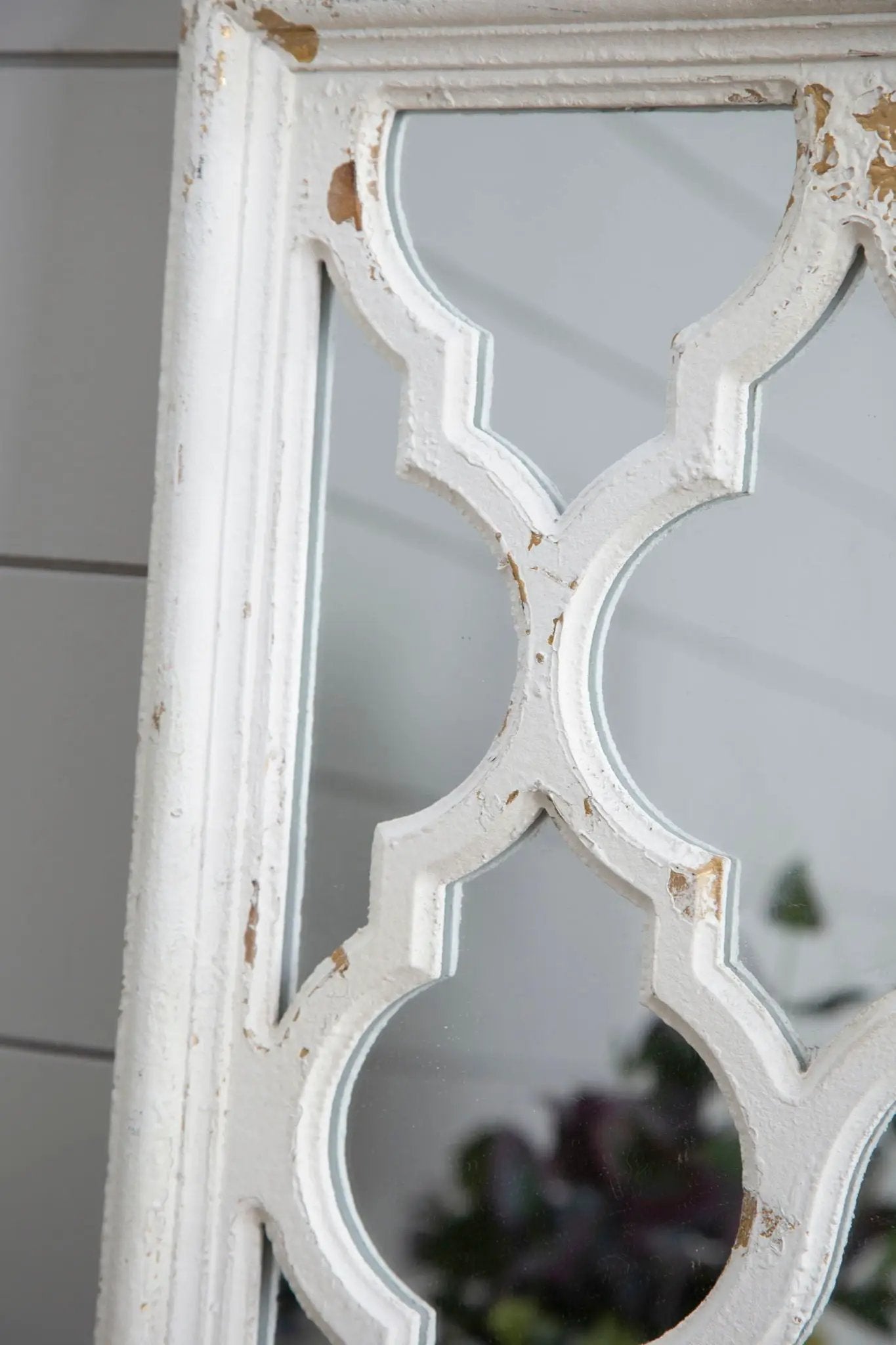 Distressed Floor Mirror, Full Body Mirror For Bathroom Bedroom Living Room - White by HouseOfZazla