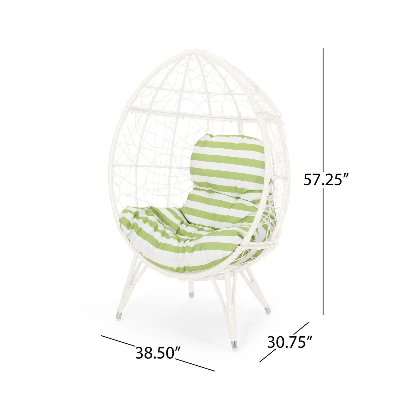 Cosmos - Round Hammered Iron Teardrop Chair by HouseOfZazla