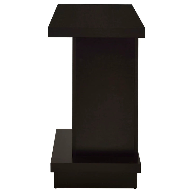 Reston Engineered Wood Pedestal Console Table Cappuccino by Unique Piece Furniture