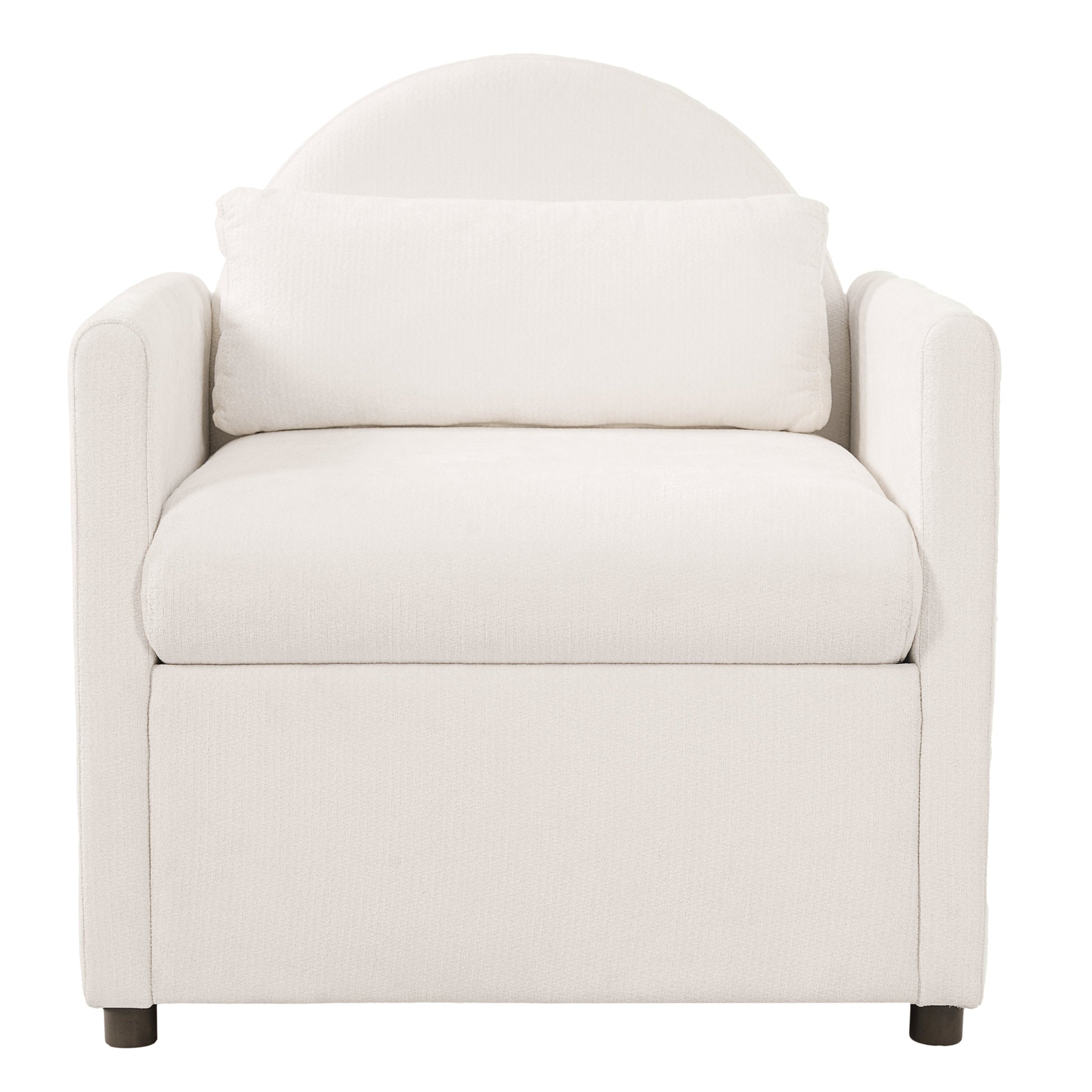 Beige Pet Friendly Accent Chair with Hidden Pet Nook by HouseOfZazla