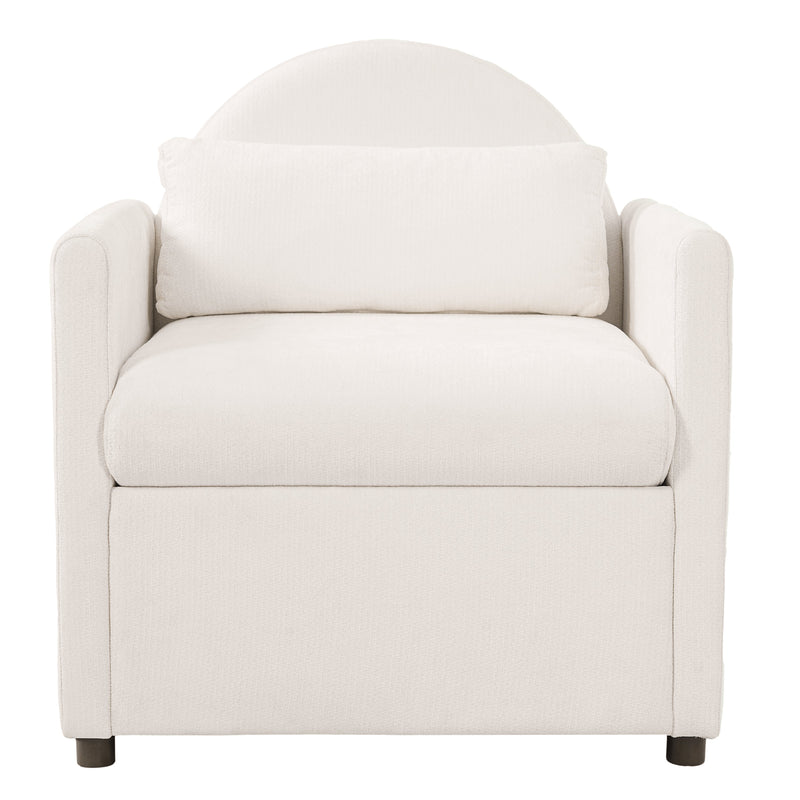 Beige Pet Friendly Accent Chair with Hidden Pet Nook by HouseOfZazla