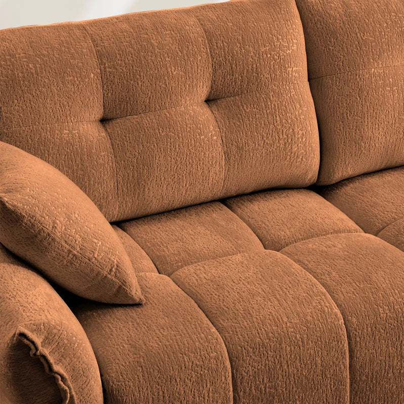 Sofa Set With Ottoman And Pillows, Textured, High Resilience Cushions by HouseOfZazla