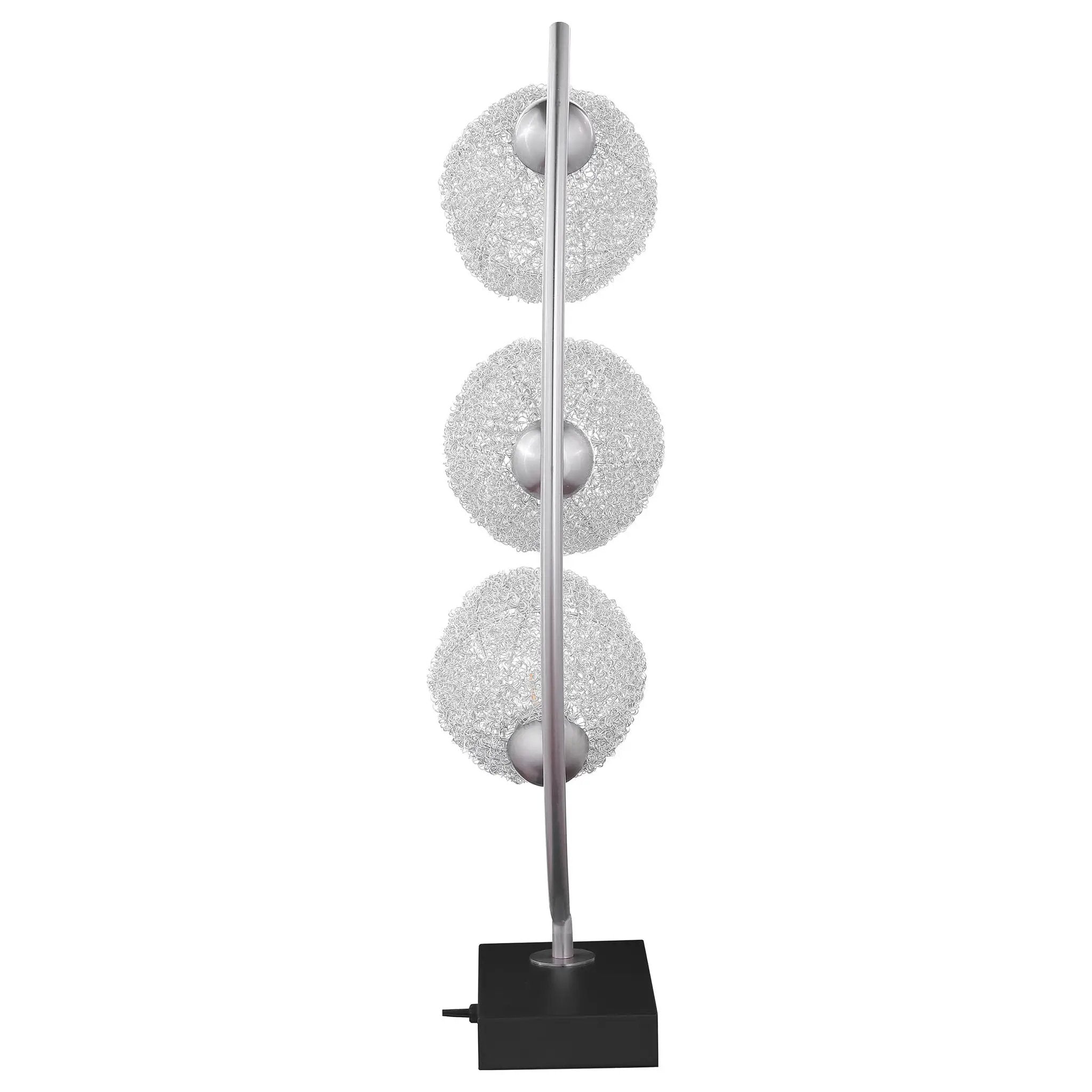 Claudia 30-inch Woven Spherical Metal Table Lamp Black by Unique Piece Furniture