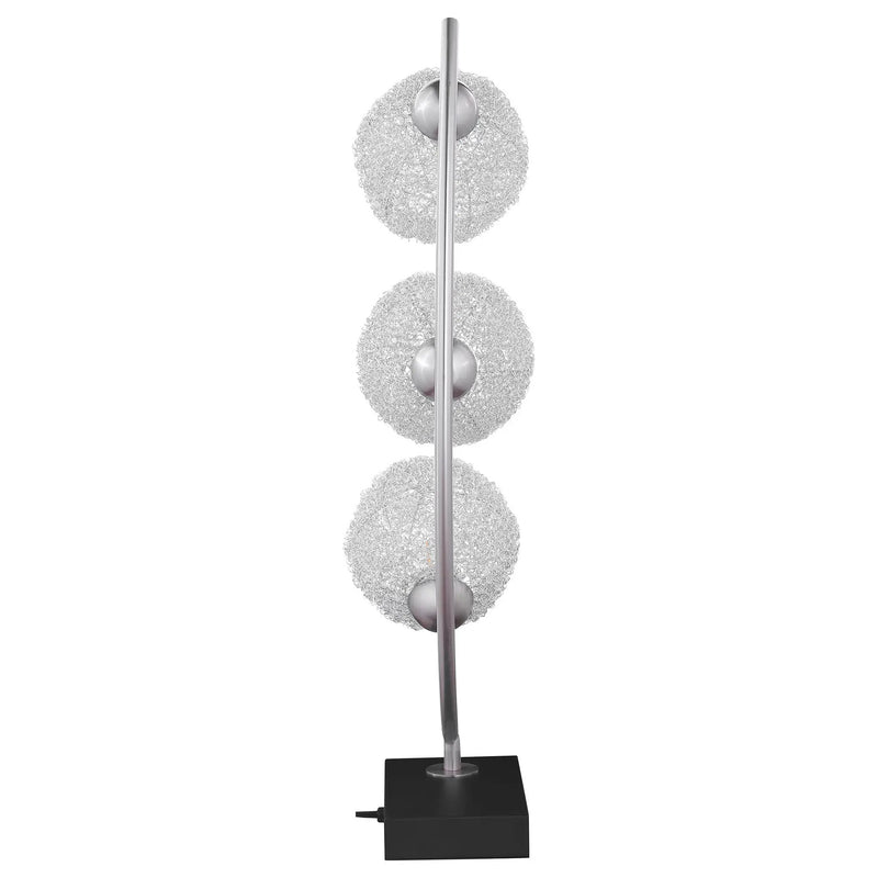 Claudia 30-inch Woven Spherical Metal Table Lamp Black by Unique Piece Furniture