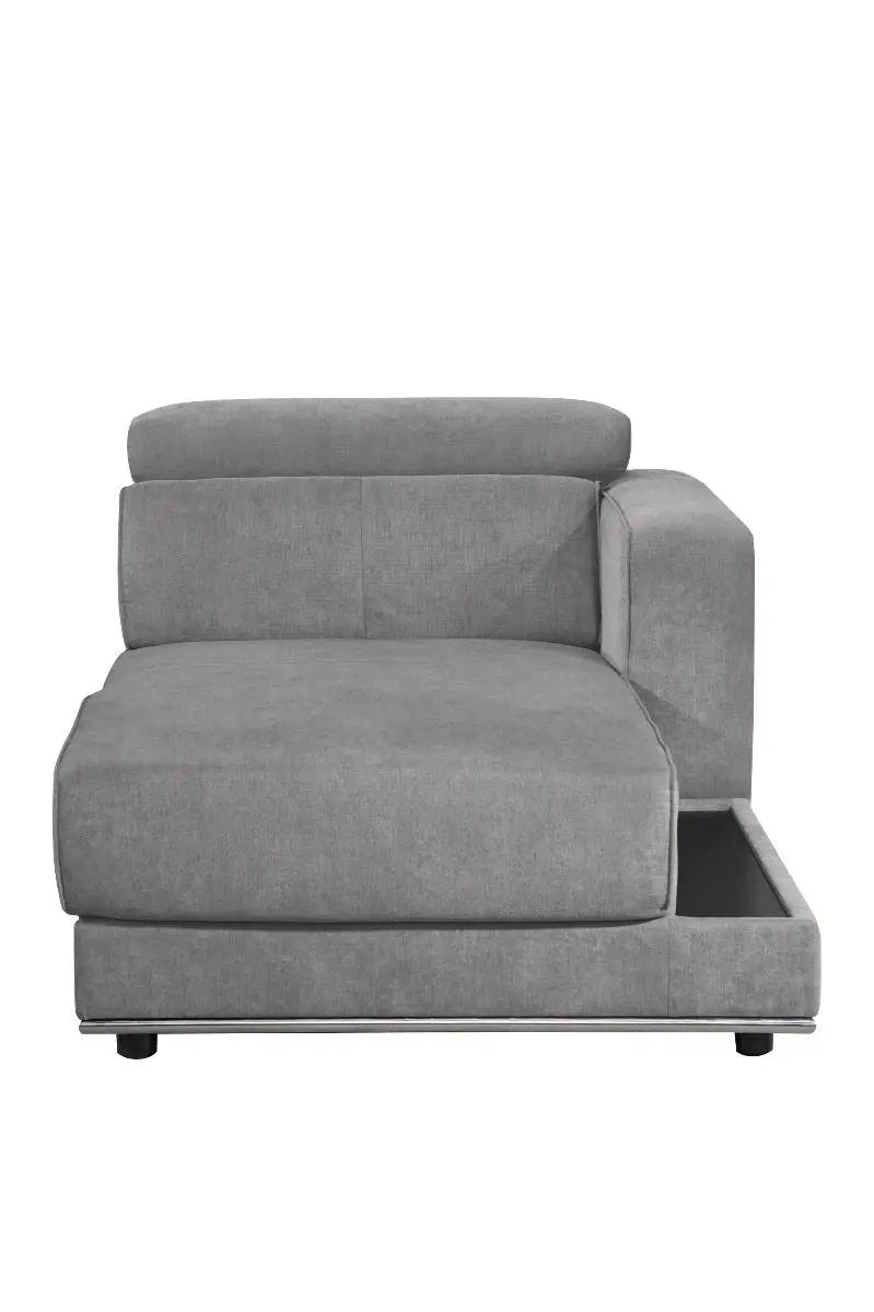 Alwin - Modular Rf Chaise - Dark Gray Fabric by Unique Piece Furniture