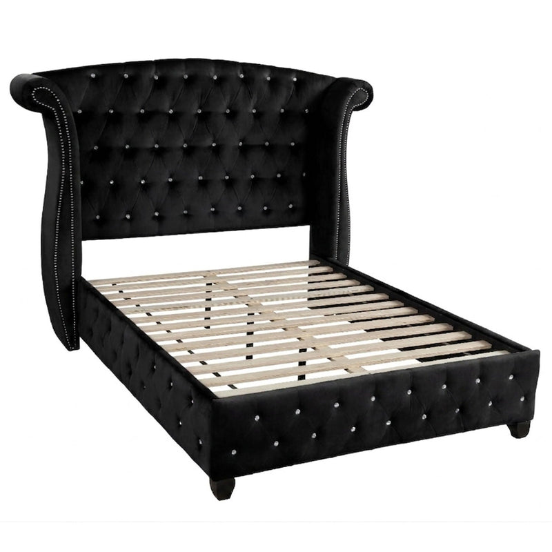Sophia - Crystal Tufted Upholstered Bed by HouseOfZazla