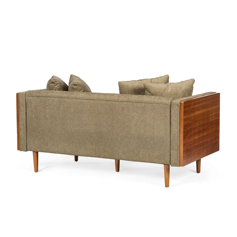 Retro Modern Loveseat With Button Tufted Upholstery by HouseOfZazla