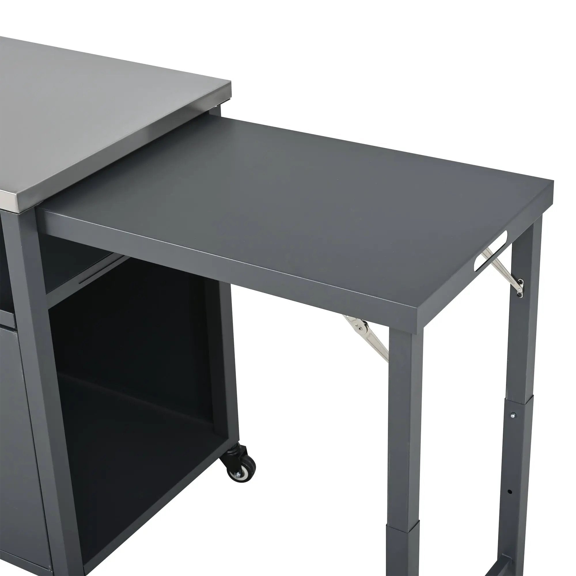 Foldable Outdoor Prep Station BBQ Cart Patio Dining Cart by HouseOfZazla