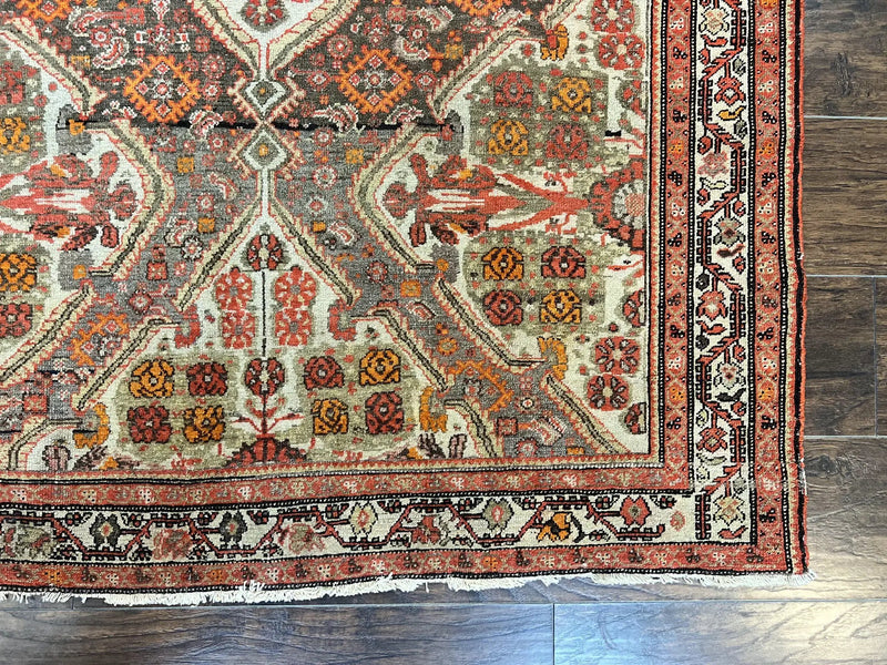 Wonderful Antique Persian Malayer Rug 4x6, Wool Hand Knotted Authentic Oriental Carpet, Very Fine by Jewel Rugs
