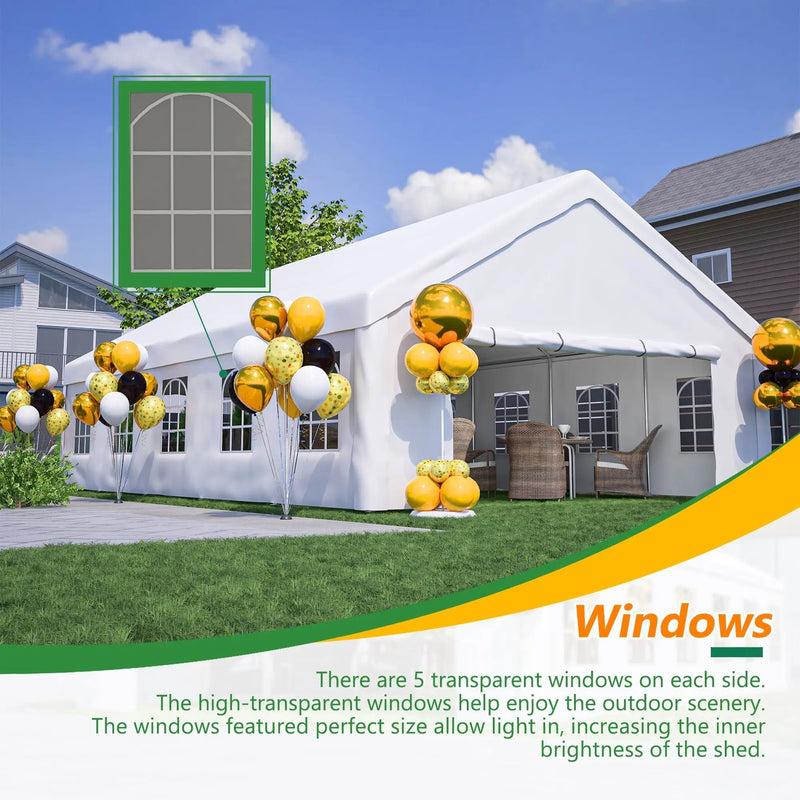 20x32 FT Party Tent with Removable Sidewalls & Storage Bags by HouseOfZazla