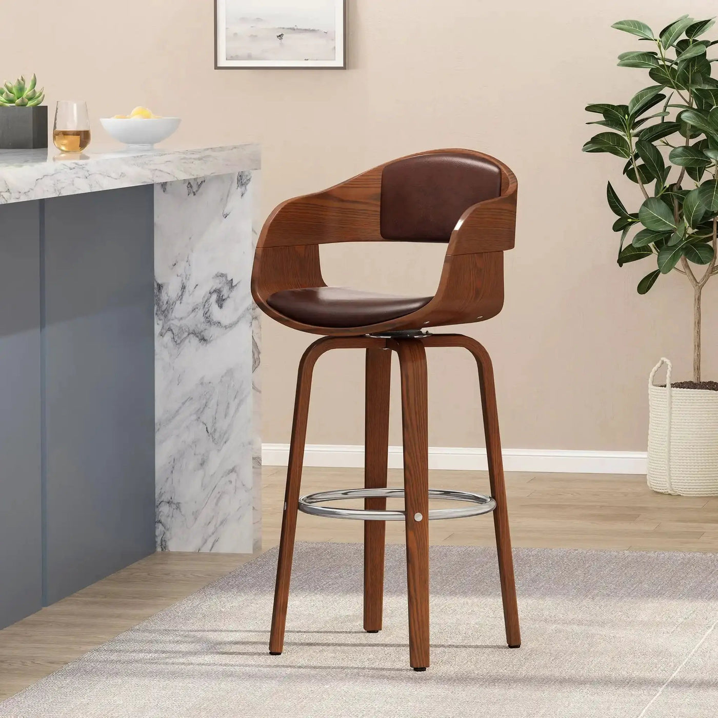 Modern Bar Stool with Swivel Function by HouseOfZazla