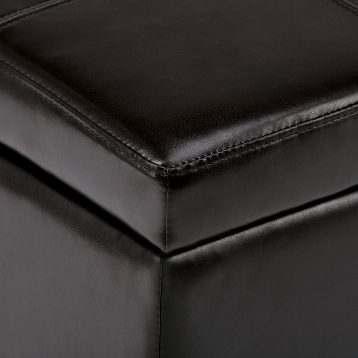 Upholstered Large Storage Ottoman with Child Safety Hinge - Dark Brown, Red, Pearl Silver, photo 26 of 29