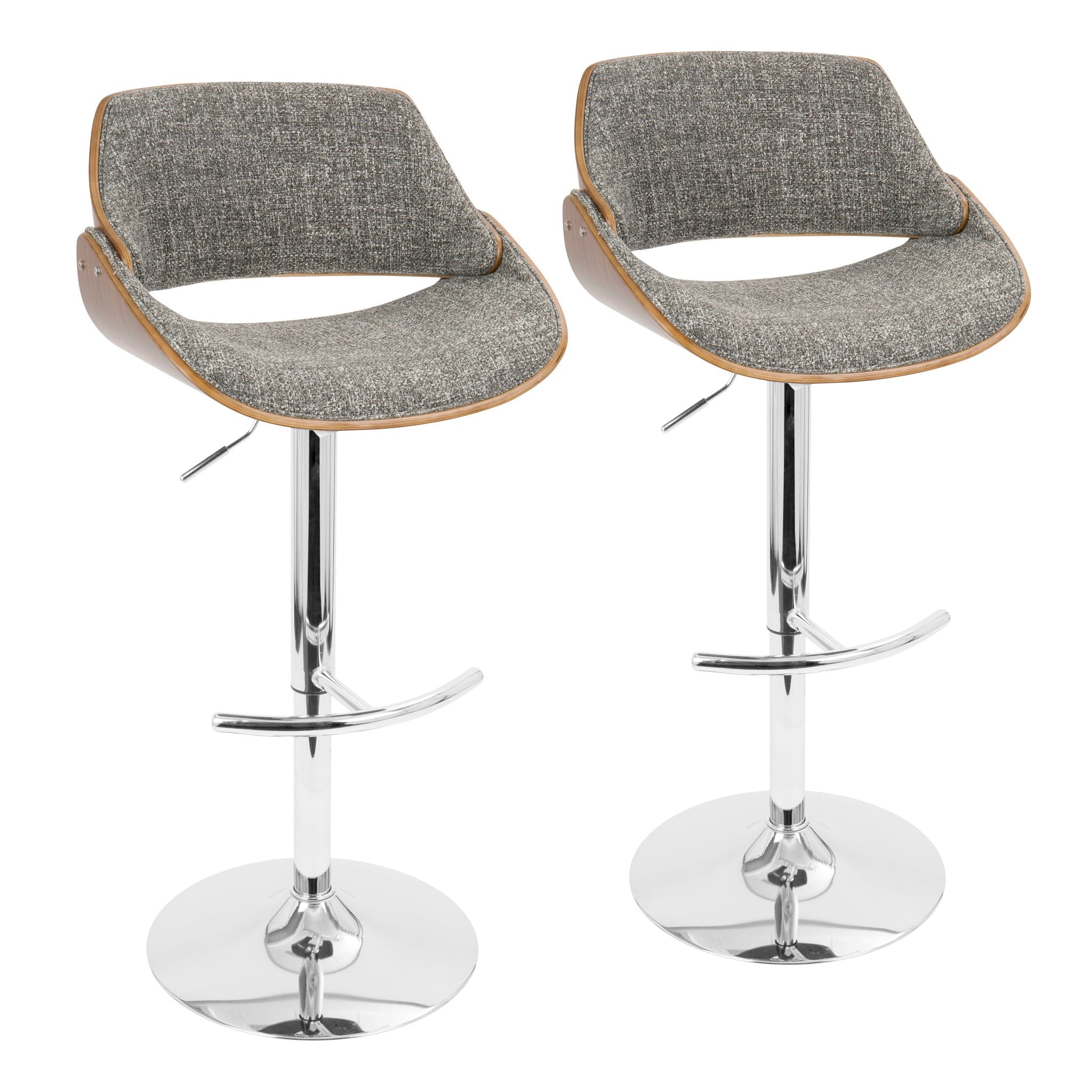 Fabrizzi - Mid Century Modern Adjustable Barstool With Swivel (Set of 2) by Unique Piece Furniture