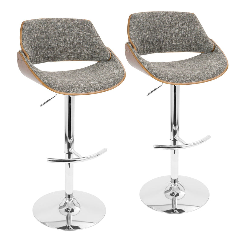 Fabrizzi - Mid Century Modern Adjustable Barstool With Swivel (Set of 2) by Unique Piece Furniture