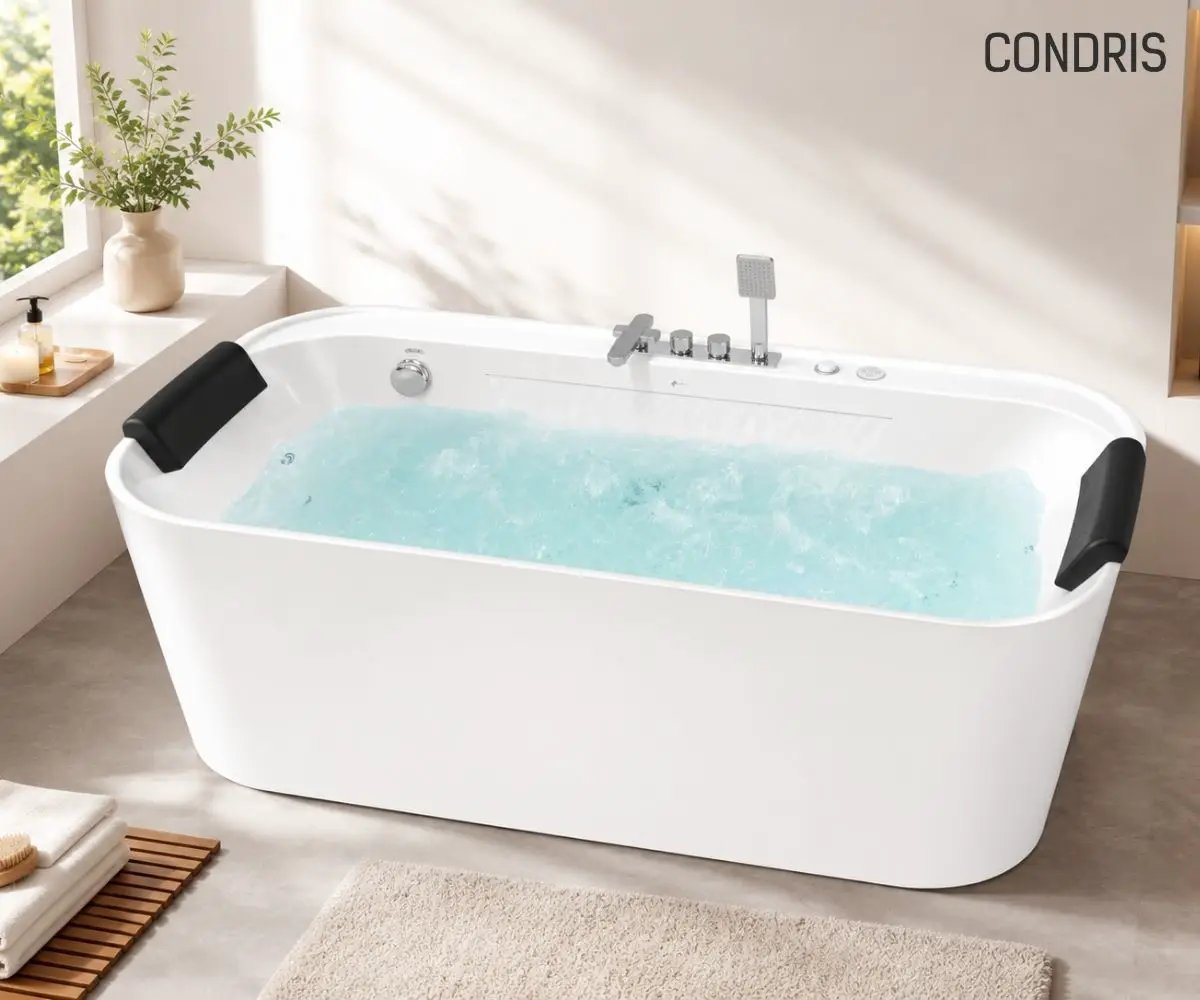 Condris 67" x 35" Whirlpool Bathtub for 2-Person by HouseOfZazla