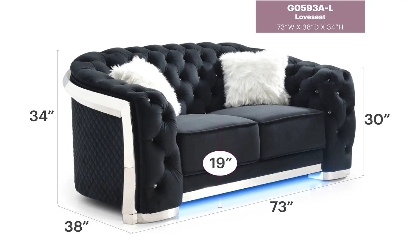 Loveseat With Flared Arms by HouseOfZazla