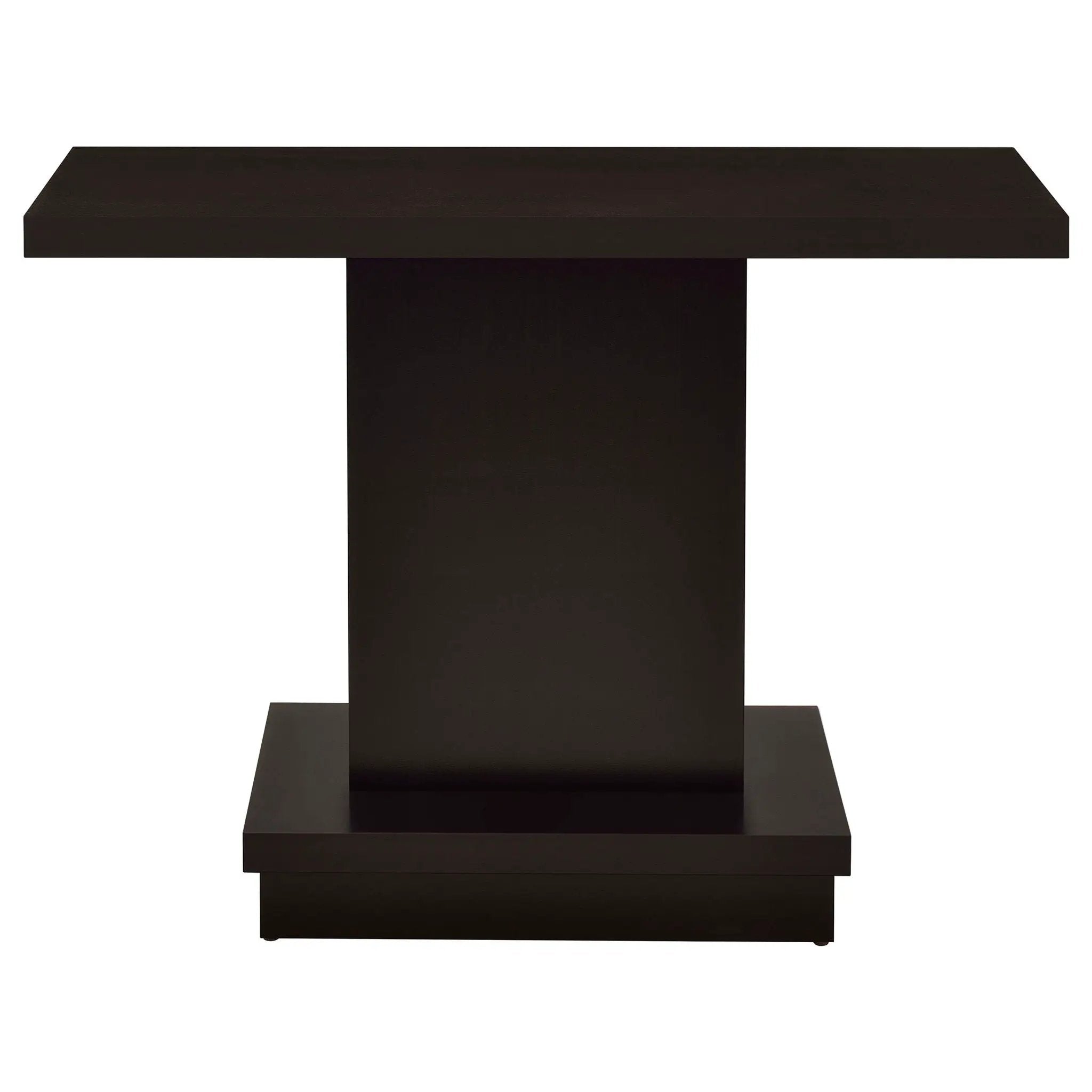 Reston Engineered Wood Pedestal Console Table Cappuccino by Unique Piece Furniture