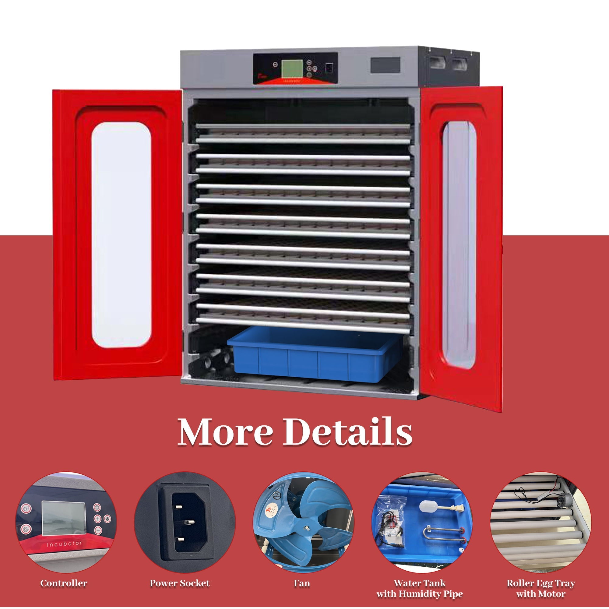 Commercial Egg Digital Cabinet Incubator With Auto Temperature & Humidity Control by HouseOfZazla