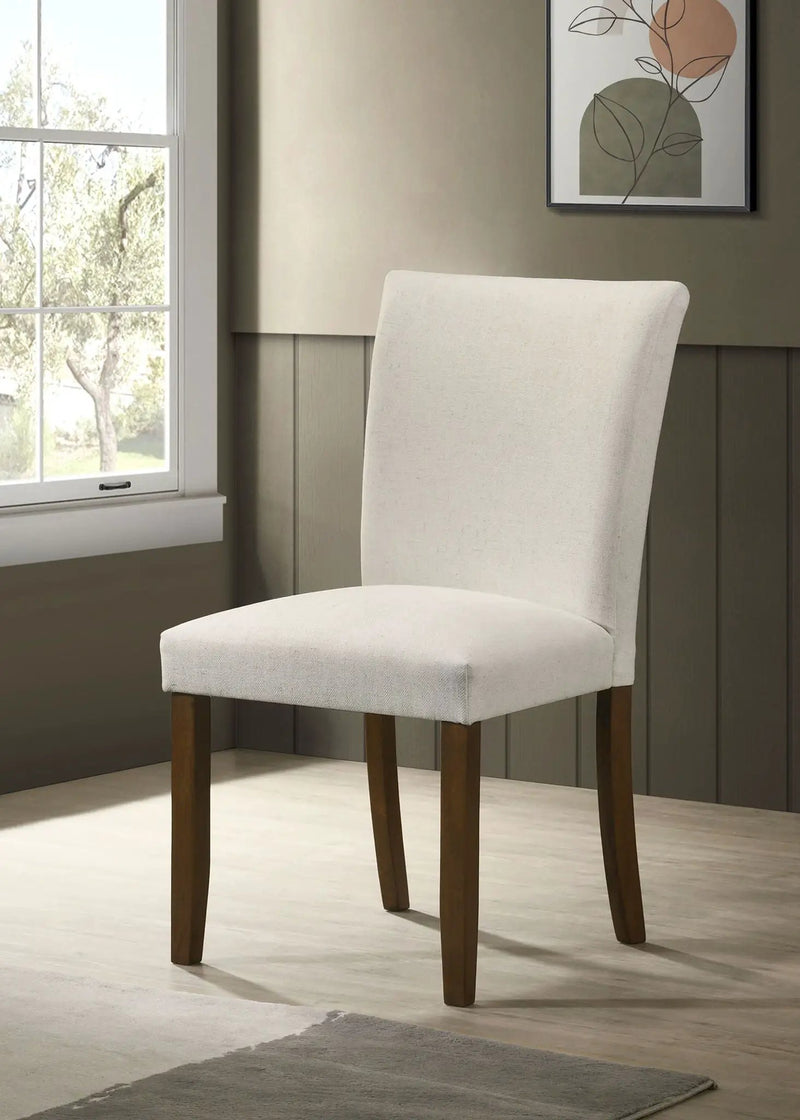 Paxton Upholstered Dining Side Chair Beige (Set of 2) by Unique Piece Furniture