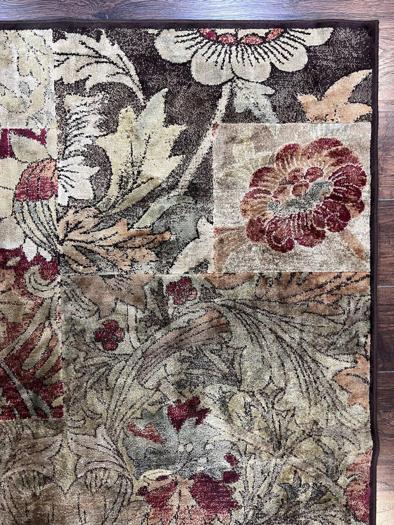 Modern Abstract Area Rug 5x7, Floral Design, Contemporary Carpet 5 x 7, Multicolor by Jewel Rugs
