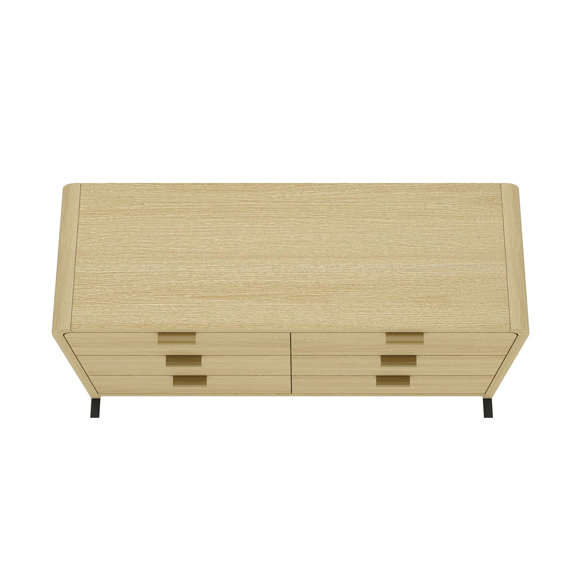 Grace - Double Dresser With 6 Drawers - Oak by HouseOfZazla