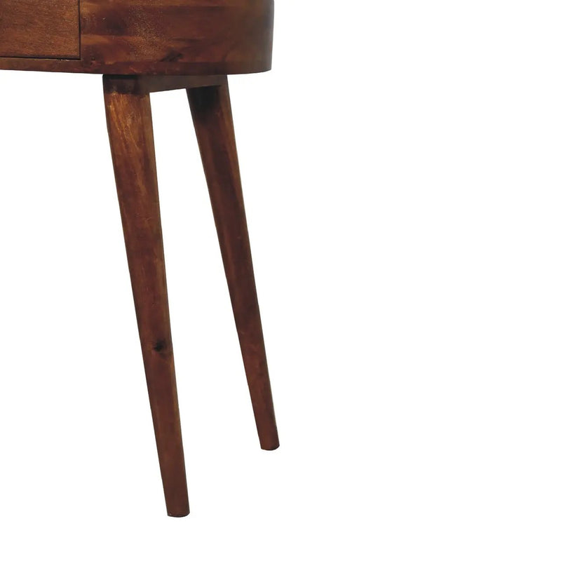 Solid Wood Mini Albion Chestnut Console, 1-Drawer, Nordic Legs by HouseOfZazla