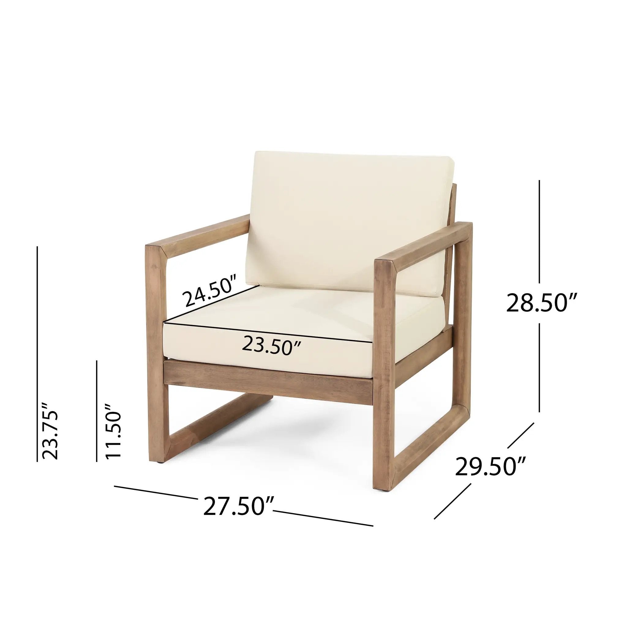 4-Piece Acacia Wood Patio Furniture Set by HouseOfZazla