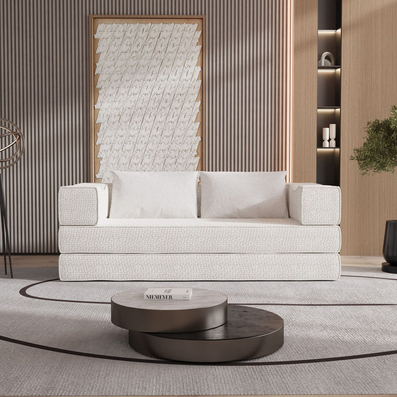 3 Seat Folding Floor Couch & King Size Bed Mattress by HouseOfZazla