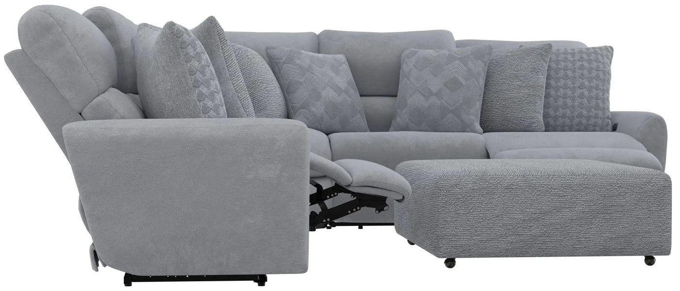 Majesty - Deep Seating Power Reclining Sectional And Ottoman by Unique Piece Furniture