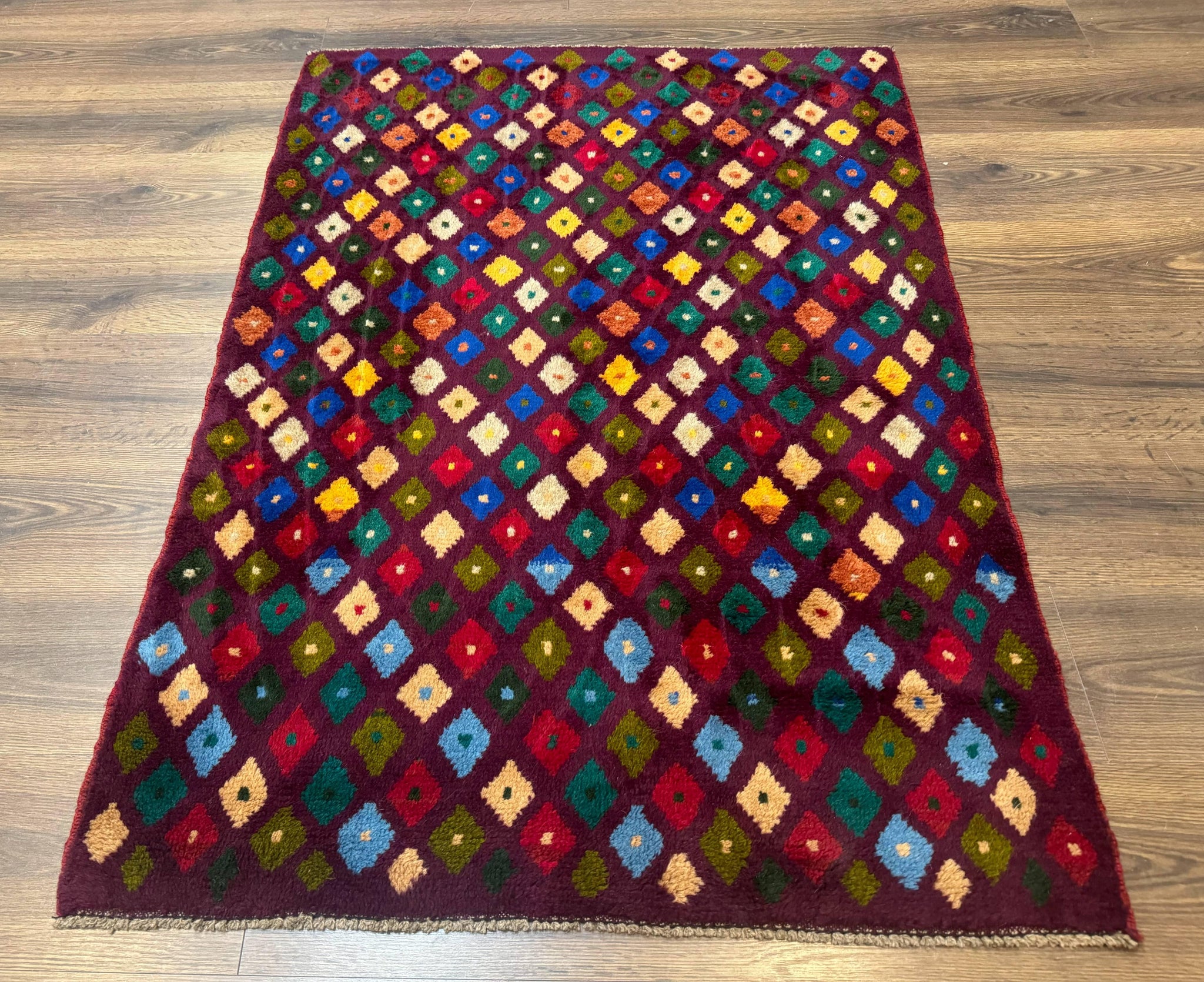 Balouch Rug 3x5, Afghan Rug, Purple-Maroon, Multicolor, Tribal Rug by Jewel Rugs