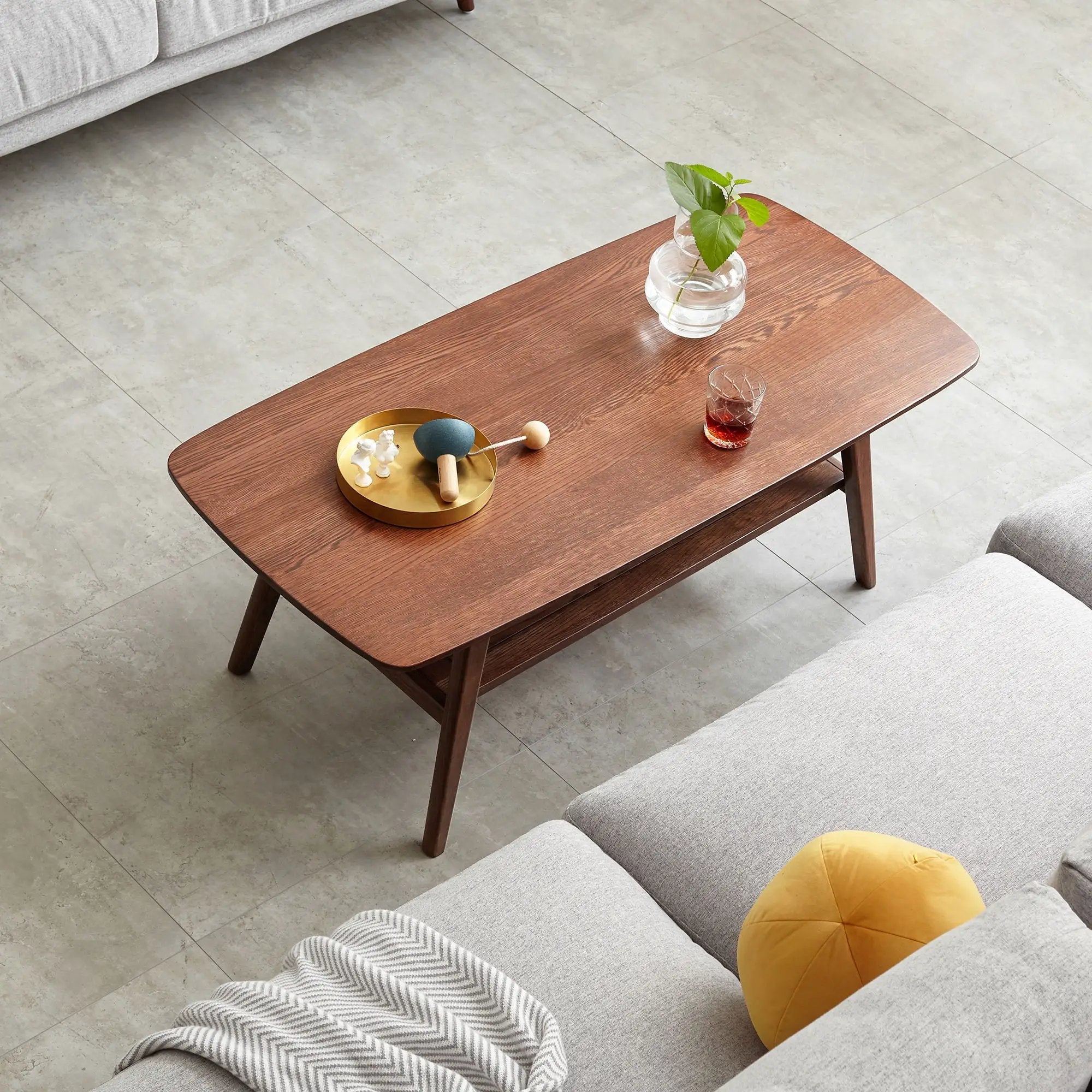 Low Coffee Table With Storage Shelf by Unique Piece Furniture