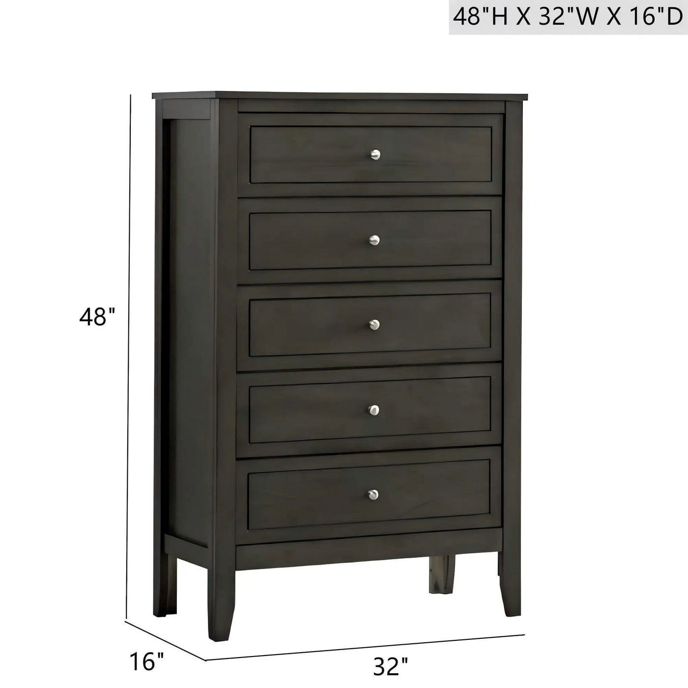 Daniel - Chest, 5 Drawer Storage Unit by HouseOfZazla