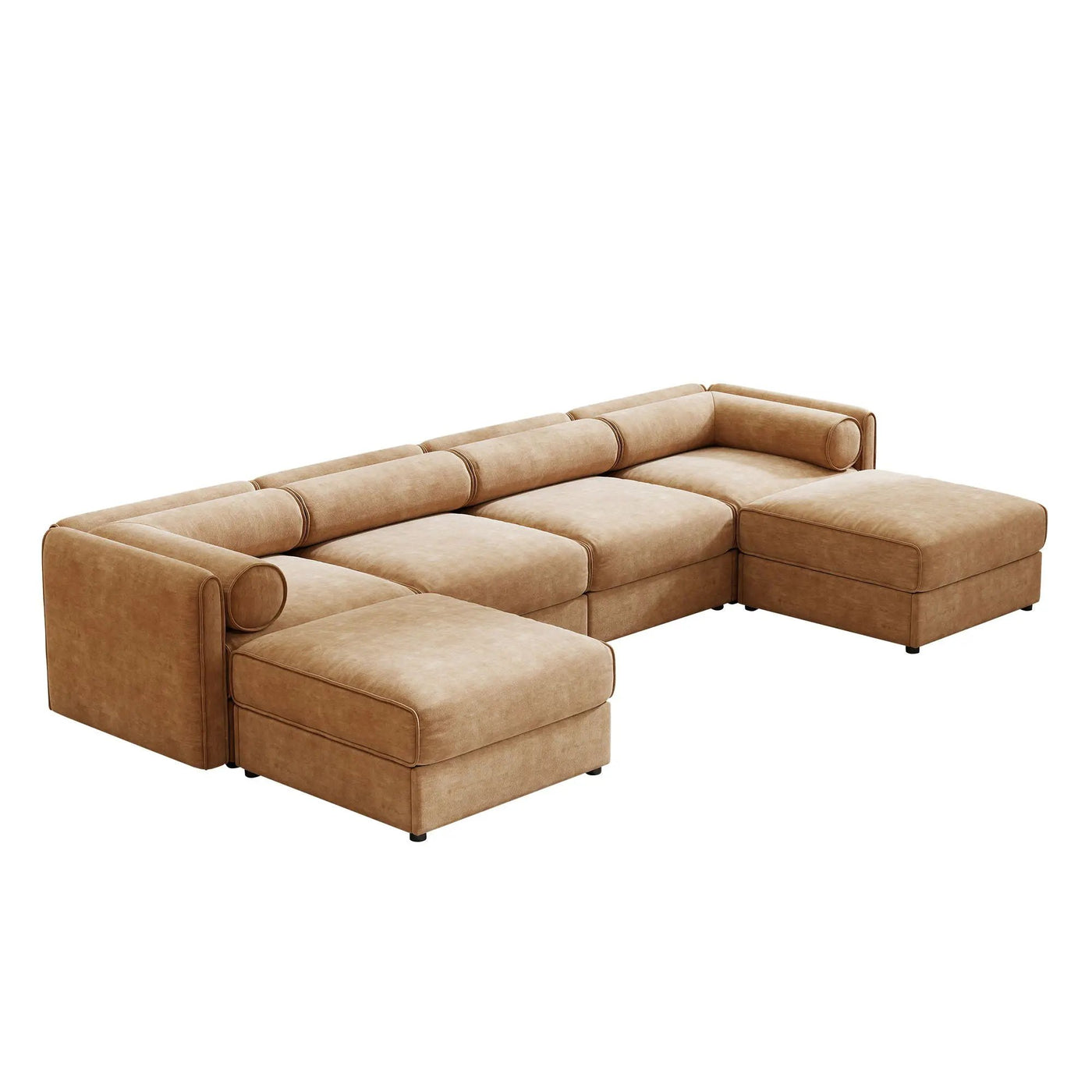 Contemporary Elegant Sofa With Storage And Ottoman by Unique Piece Furniture