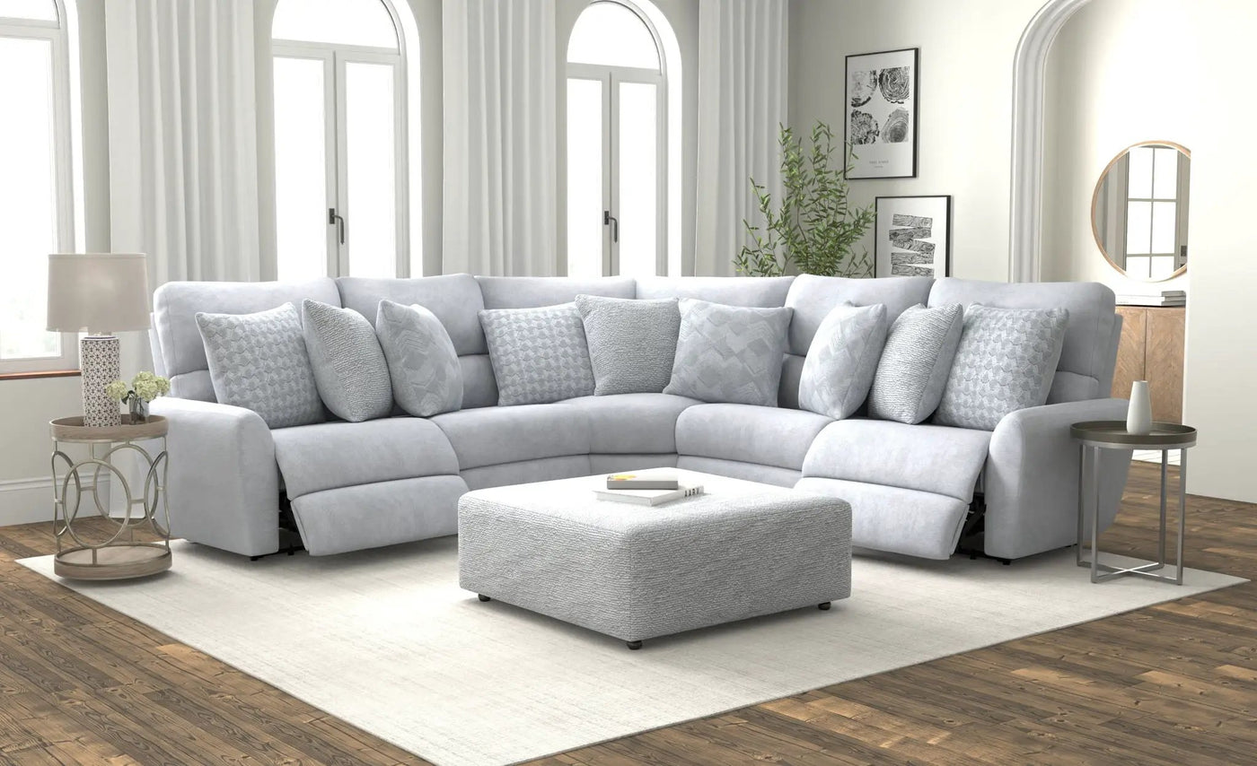 Majesty - Deep Seating Power Reclining Sectional And Ottoman by Unique Piece Furniture