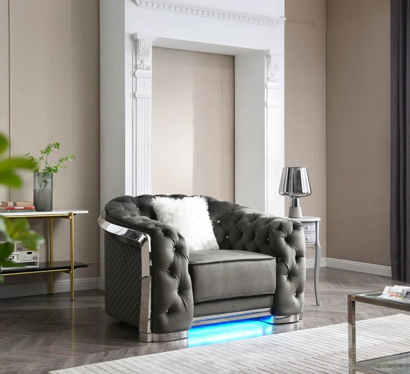 Sophisticated Accent Chair - Gray by Unique Piece Furniture
