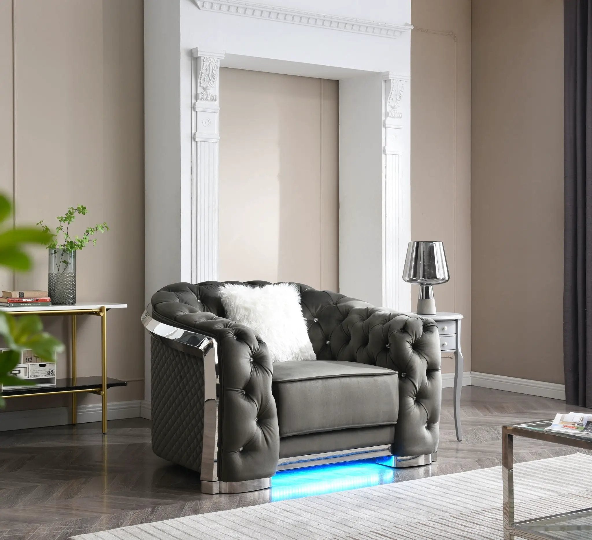 Sophisticated Accent Chair - Gray by HouseOfZazla