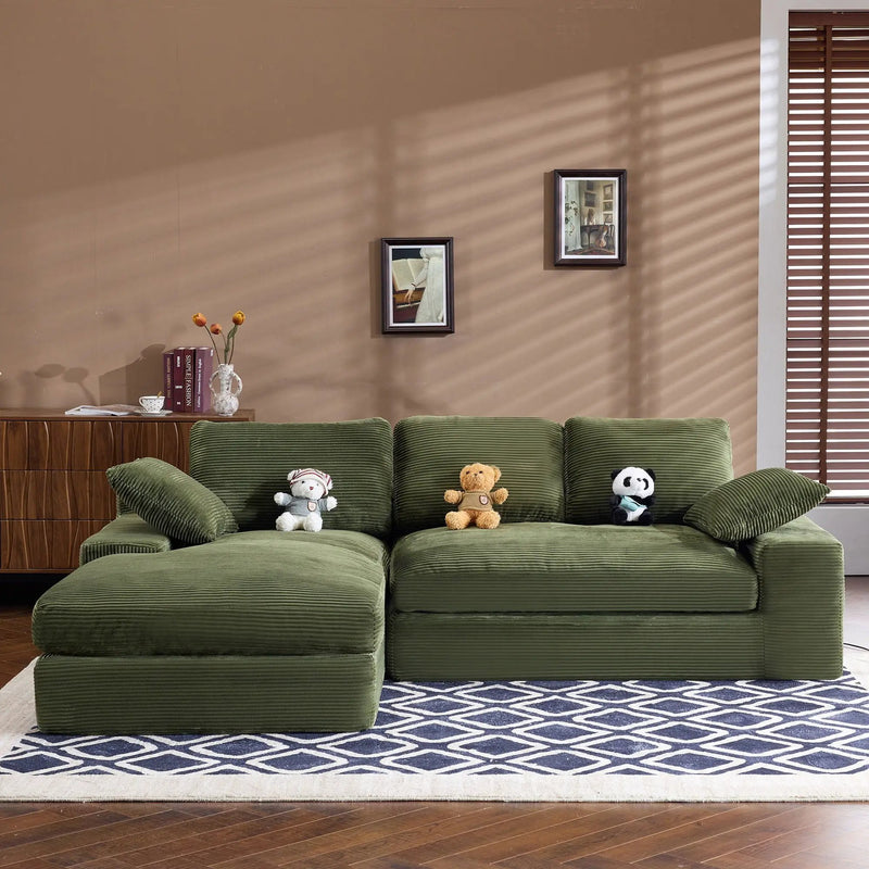 Compressed Sofa With 3 Back Cushions, 2 Throw Pillows by Unique Piece Furniture