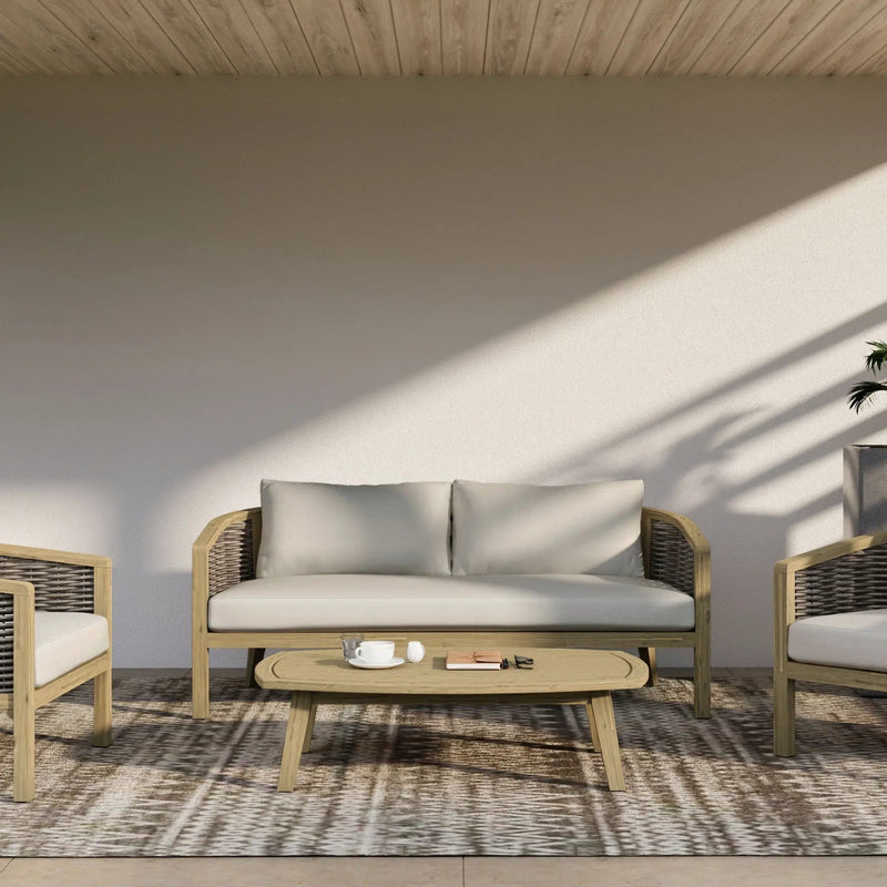 Parkside - Outdoor Coffee Table - Light Teak by HouseOfZazla
