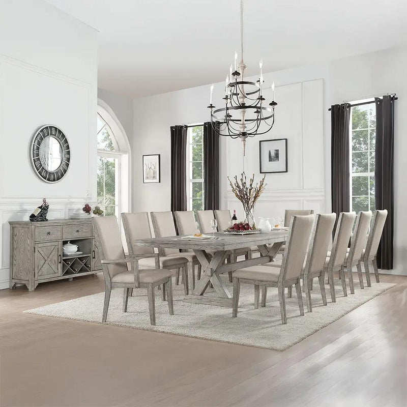 Rocky - Arm Chair (Set of 2) - Fabric & Gray Oak by Unique Piece Furniture