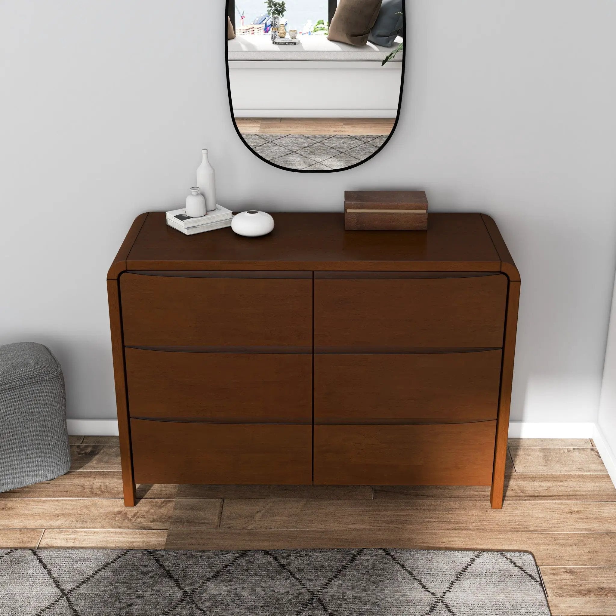 Lionel - 6 Drawer Dresser - Brown by HouseOfZazla