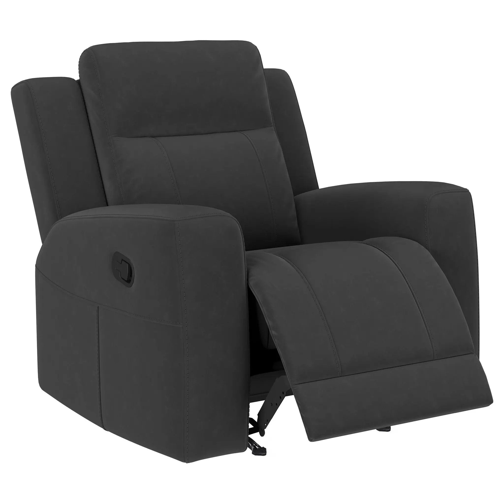 Brentwood Upholstered Recliner Chair Dark Charcoal by Unique Piece Furniture