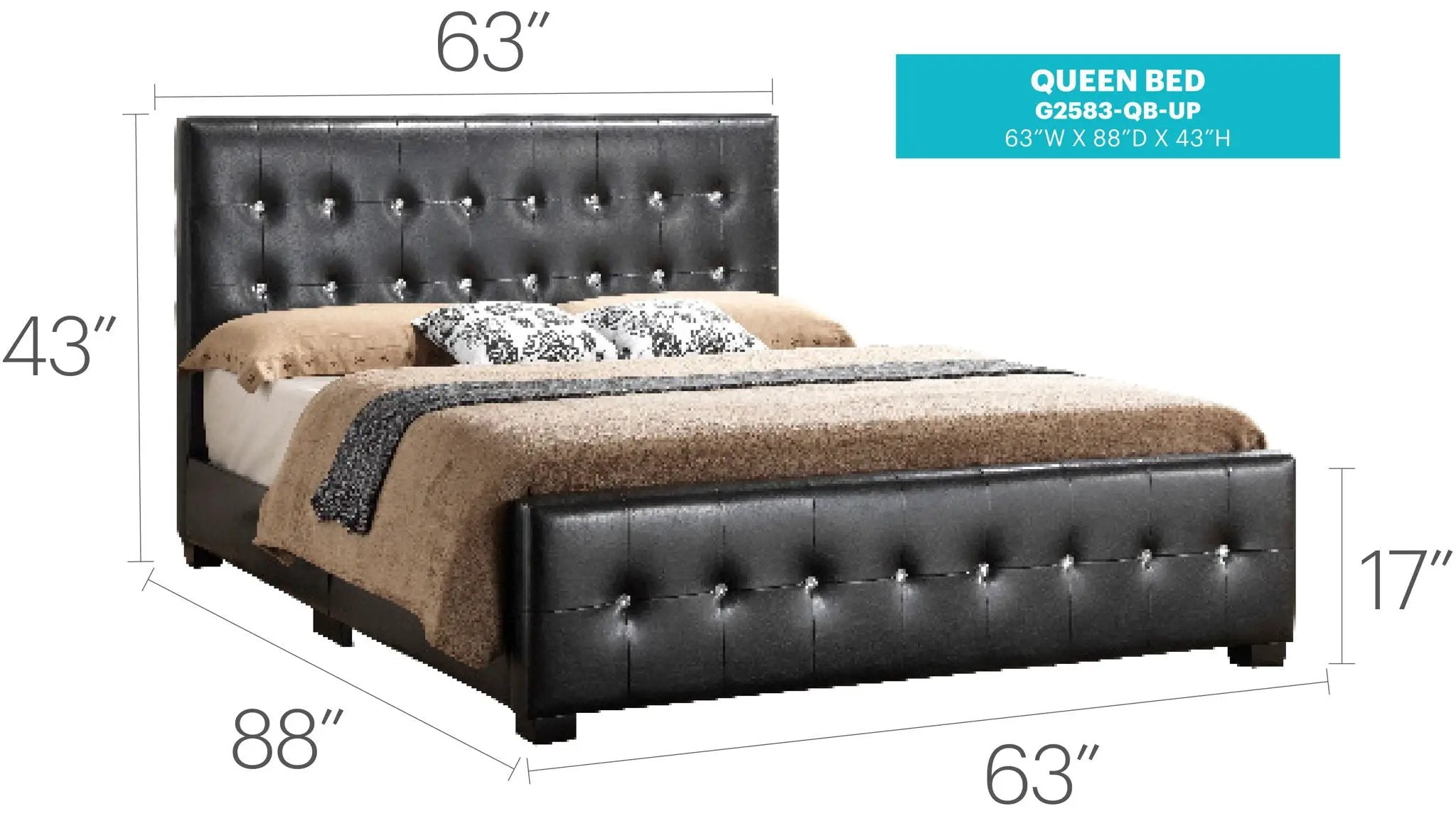 Stylish Transitional Bed by Unique Piece Furniture